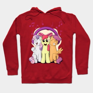 Cutie Mark Crusaders with Headphones Hoodie